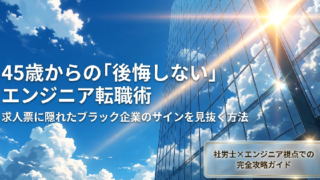 45歳からの「後悔しない」エンジニア転職術。求人票に隠れたブラック企業のサインを見抜く方法