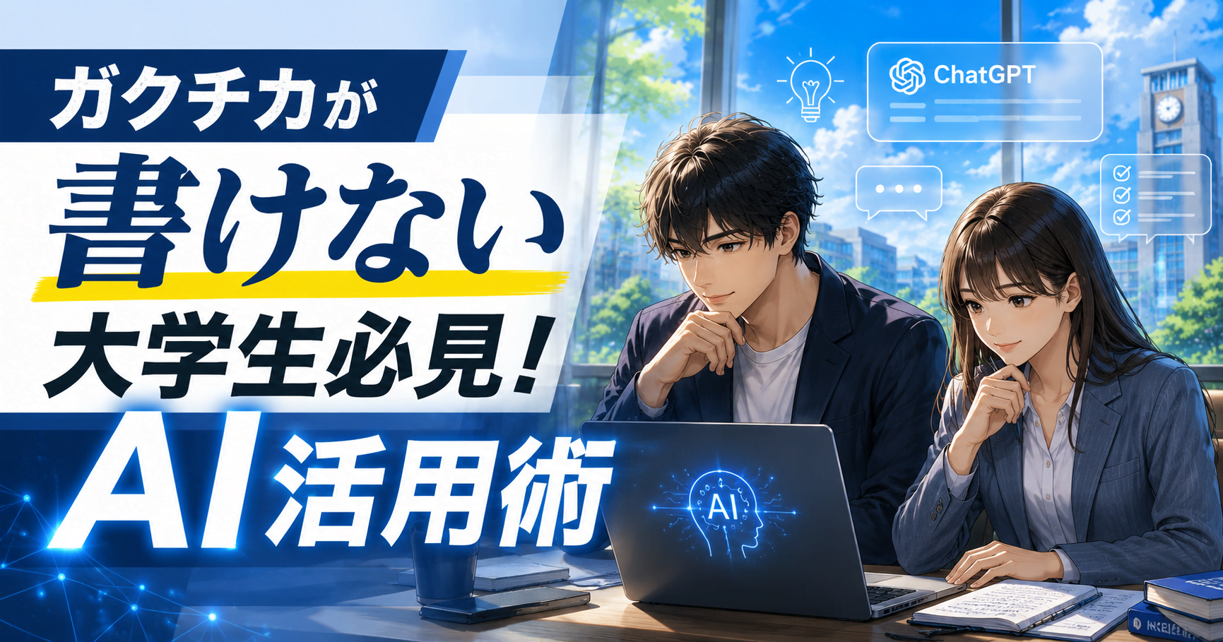 ガクチカが書けない大学生必見！AI活用術